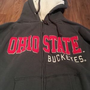 Ohio State Buckeyes Zip Up Hooded Sweatshirt Warm